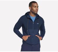 Skechers SKECH-KNITS Ultra Go Weekend Full Zip Kapuzenpullover in Marine, Größe XL