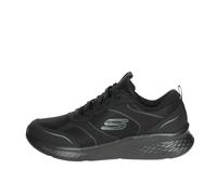 Skechers Skech-lite Pro Sl itizen-Sneaker für Damen, Schwarzes Leder mit Duraleather Gunmetal Besatz, 38 EU