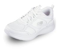 Skechers Skech-lite Pro Sl itizen-Sneaker für Damen, Weißes Leder, Duraleather, silberfarbener Besatz, 37.5 EU