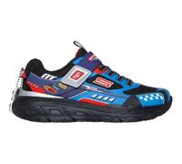 Skechers Sneaker SKECH TRACKS Kinder Lederimitat/Textil kontrastfarbene Details Blau Gr. 32