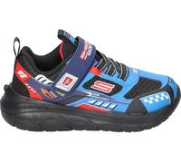 Lauflernschuh SKECHERS "SKECH TRACKS", Kinder, Gr. 26, bunt (blau multi), Lederimitat, Textil, kontrastfarbene Details, casual, Schuhe, Sneaker mit vielen coolen Prints, Größenschablone zum Download (