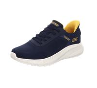 Slip-On Sneaker SKECHERS "BOBS SQUAD CHAOS-SOLID STEP" Gr. 42, blau (navy) Herren, Schuhe (52691265-42) navy