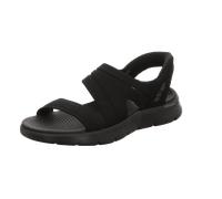 Sandale SKECHERS "GO WALK FLEX SANDAL-ENTICING", Damen, Gr. 37, schwarz, Textil, unifarben, casual, Schuhe, mit Slip-ins Funktion (62324119-37) schwarz