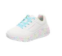 Skechers Mädchen Uno Lite Sneaker in Weiss/Hot Rosa, Größe 27