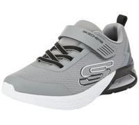 Skechers Boys Sneaker, Gray Textile/Synthetic/Black Trim, 36 EU