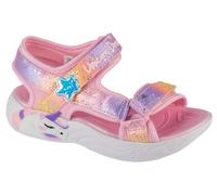 Skechers SKECHERS GIRLS, Durchgängies Plateau Sandalen, Light Pink Textile/Multi Trim,