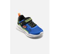 Sneaker SKECHERS "SKECHERS METEOR-LIGHTS 2.0", Damen, Gr. 27, schwarz, blau, Lederimitat, Textil, kontrastfarbene Details, Schuhe Sneaker, Sportschuh mit Klett, Größenschablone zum Download (56958355-
