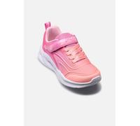 Sneaker SKECHERS "SKECHERS SOLA GLOW", Mädchen, Gr. 29, bunt (rosa, multifarben), Lederimitat, Textil, kontrastfarbene Details, Schuhe Sneaker, Freizeitschuh mit Klettverschluss, Größenschablone zum D
