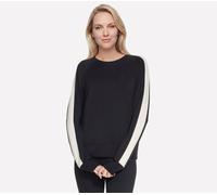 Skechers Skechluxe Elevate Blocked Crewneck Top in Schwarz, Größe Medium