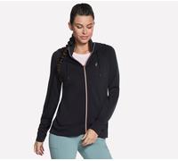 Skechers Skechluxe Elevate Full Zip Jackett Top in Schwarz, Größe XL