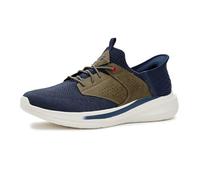 Skechers Slade-Caster Herren-Sneaker, Marineblau/Tan, 45 EU