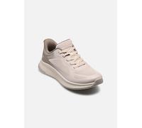 Slip-On Sneaker SKECHERS "BOBS SQUAD 4", Damen, Gr. 36, beige (taupe, multi), Lederimitat, Mesh, Schuhe, Slipper, Freizeitschuh, Halbschuh mit Memory Foam (62305840-36) taupe, multi