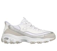 Skechers Slip-ins: D'Lites - Smooth Nostalgia Sneaker in Weiss/Silber, Größe 37