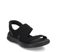 Sandale SKECHERS "GO WALK FLEX SANDAL-ENTICING", Damen, Gr. 41, schwarz, Textil, unifarben, casual, Schuhe, mit Slip-ins Funktion (62324119-41) schwarz