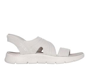 Skechers Slip-ins: GO WALK Flex Sandal - Enticing in Nature Brown/Gray, Größe 39, Vegan, in der Maschine waschbar