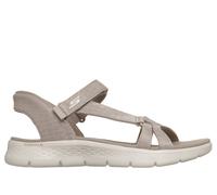 Skechers Slip-ins: GO WALK Flex Sandal - Illuminate in Nature Brown/Gray, Größe 36, Vegan, in der Maschine waschbar