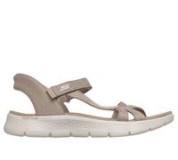 Skechers Slip-ins: GO WALK Flex Sandal - Illuminate in Nature Brown/Gray, Größe 39, Vegan, in der Maschine waschbar