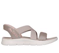Skechers Slip-ins: GO WALK Flex Sandal - Liliana in Nature Brown/Gray, Größe 39, Vegan, in der Maschine waschbar