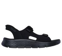 Skechers Herren GO Walk Flex Sandale Performance – Easy Entry, waschbar – Schwarz/Limettengrün 45,5
