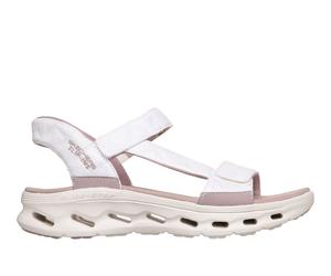 Skechers Slip-ins: GO WALK Glide-Step 2.0 Sandal - Cozy Fit Jada in Weiss/Rosa, Größe 36, Vegan, in der Maschine waschbar