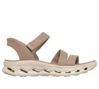 Skechers Slip-ins: GO WALK Glide-Step 2.0 Sandal - Ella in Nature Brown/Gray, Größe 36, Vegan, in der Maschine waschbar