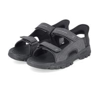Skechers Slip-ins Sandalen REECE - Gr. 47,5 - Schwarz - Synthetik