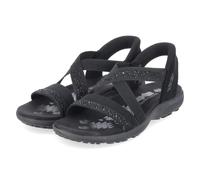 Skechers Damen Reggae Slim-Summer Sparkle Sandalen, Schwarz/Schwarz, 37 EU
