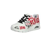 Skechers Damen Street UNO Graffiti Love Sneakers 177082 Weiß, Schuhgröße:38 EU