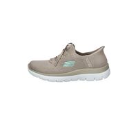 Skechers Damen Summits New Daily Turnschuhe, Taupe Knit/Mint Trim, 36 EU