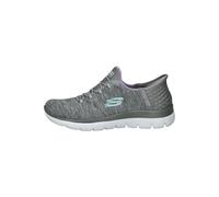 Slip-On Sneaker SKECHERS "SUMMITS DAZZLING HAZE" Gr. 39, grau (grau, meliert) Damen Schuhe Skechers Damenschuhe mit dezenten Kontrastdetails (71592904-39)