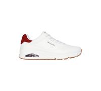 Skechers Herren UNO Harry Kane Air Sneaker, White Duraleather/Burgundy Suede, 43 EU