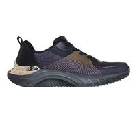 Slip-On Sneaker SKECHERS "SNOOP ACE-CYBER WALKER", Herren, Gr. 43, schwarz, goldfarben, Lederimitat, Textil, kontrastfarbene Details, Schuhe, Schnürschuh, Sportschuh, Snoop Sneaker zum Schlupfen (9919