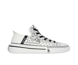 Skechers - "Snoop Dogg" Bandana Muster Sneaker für Herren (Weiß/Schwarz) EU 46 / UK 11
