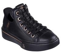 Skechers Damen-Sneaker Snoop One Og – Leder, schwarzes Ledernetz, roségoldener Besatz – 36 EU