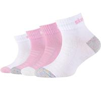Skechers Socken 4er-Pack Mädchen Mesh-Belüftung Viertelsocken Rosa 31-34