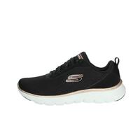 Skechers Speedees Burn Outs Low-Top für Jungen, Schwarzes Netzgewebe mit rotgoldenem Rand, 43 EU