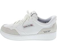 Slip-On Sneaker SKECHERS "SPORT COURT 2.0-KONOR", Herren, Gr. 40, weiß, Leder, Veloursleder, sportlich, Schuhe, im wertigem Leder-Mix (70231409-40) weiß