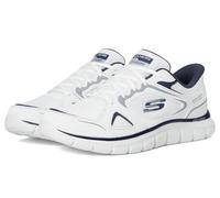 Skechers Sport Herren Track-Ezral Slip On, weiß/Marineblau, 11 Wide