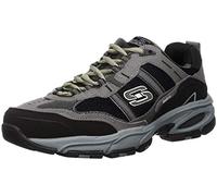 Skechers Sport Vigor 2.0 Trait Herren Sneaker aus Memory-Schaum, Anthrazit/Schwarz, Größe 40, Dunkelgrau/Schwarz, 41 EU Weit