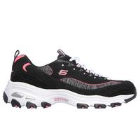 Skechers Sportschuhe für Damen D'Lites, Schnürschuh mit Memory-Schaum, Schwarz (Schwarz-Hot Pink), 38.5 EU