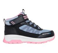 Klettstiefel SKECHERS "STORM BLAZER", Kinder, Gr. 34, schwarz (schwarz, rosa), Lederimitat, Synthetik, casual, Schuhe, Winterboots, wasserabweisend, Größenschablone zum Download (61969027-34) schwarz,