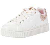 Skechers Street Girls, Sneaker, White Synthetic/Rose Trim,