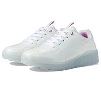 Skechers Street Girls Sneaker, White Synthetic/Silver Trim, 43 EU