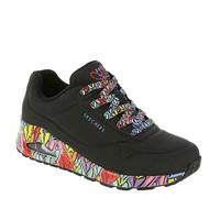 Skechers Damen UNO Ravaged Love Sneaker, Schwarz, 38.5 EU