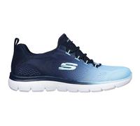 Skechers Damen Slip-On Sneaker SUMMITS Bright Charmer Marineblau mit hellblauem Netzbesatz Größe 41