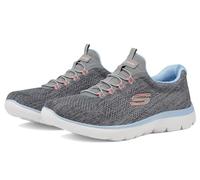 Skechers Summits Fun Flare Damen Sneaker, Grau Mehrfarbig, 39.5 EU Weit | Wanderschuhe