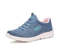Skechers Summits Fun Flare Damen Sneaker, Marineblau Hot Pink Mehrfarbig, 42.5 EU Weit