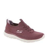 Slip-On Sneaker SKECHERS "SUMMITS", Damen, Gr. 41, lila (himbeere), Textil, Schuhe, Freizeitschuh, Halbschuh, Slipper mit flexibler Traktionslaufsohle (48627101-41) himbeere