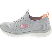 Skechers Summits Top Player Damen Sneaker, Gray Knit Pink Coral Trim, 35.5 EU