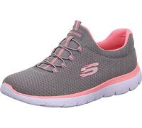 Skechers Summits Top Player Damen Sneaker , Grey Mesh Pink Trim, 38 EU